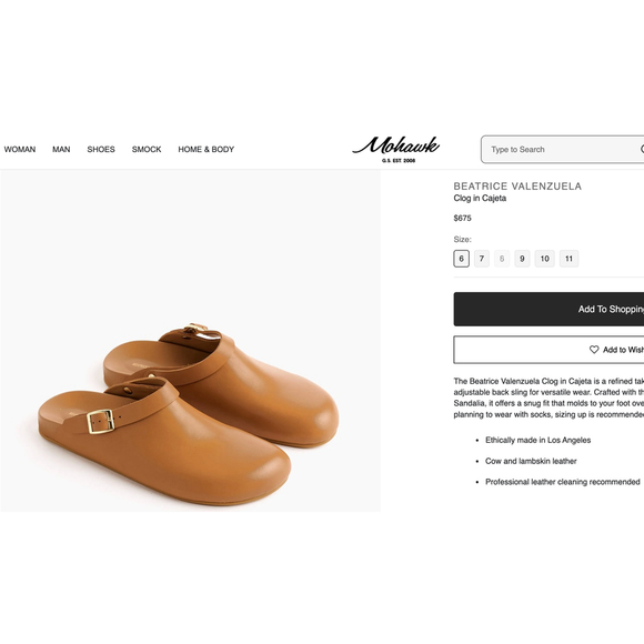 Beatrice Valenzuela Cajeta Clogs – Musk Brown Leather – Women’s Size 10 - Picture 10 of 10